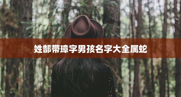 姓郜带璋字男孩名字大全属蛇