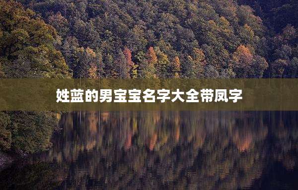 姓蓝的男宝宝名字大全带凤字