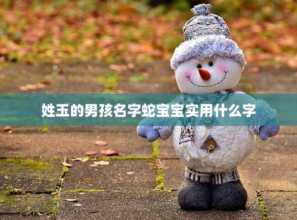 姓玉的男孩名字蛇宝宝实用什么字