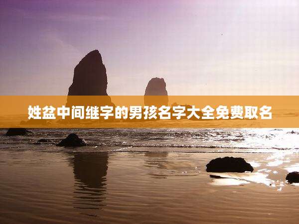 姓盆中间继字的男孩名字大全免费取名