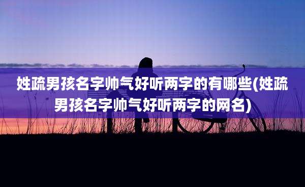 姓疏男孩名字帅气好听两字的有哪些(姓疏男孩名字帅气好听两字的网名)