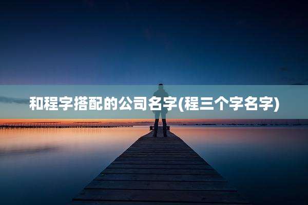 和程字搭配的公司名字(程三个字名字)
