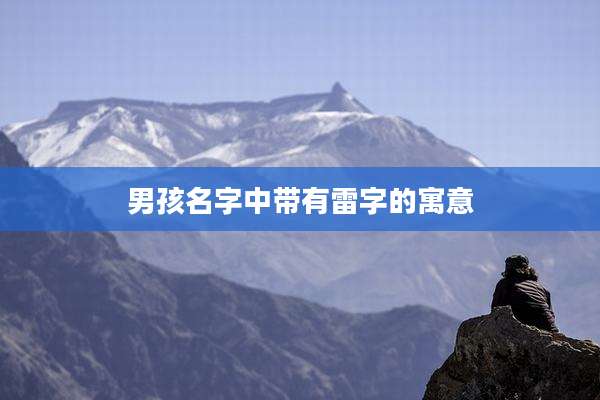 男孩名字中带有雷字的寓意