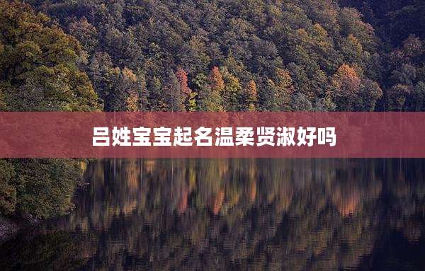 吕姓宝宝起名温柔贤淑好吗