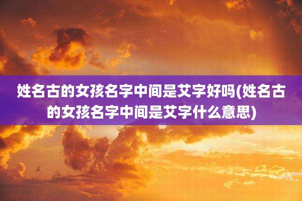 姓名古的女孩名字中间是艾字好吗(姓名古的女孩名字中间是艾字什么意思)