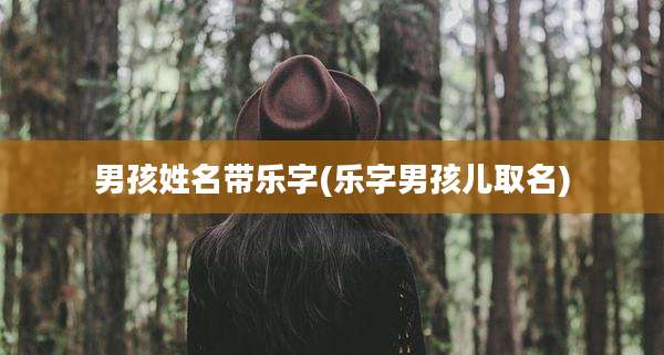 男孩姓名带乐字(乐字男孩儿取名)