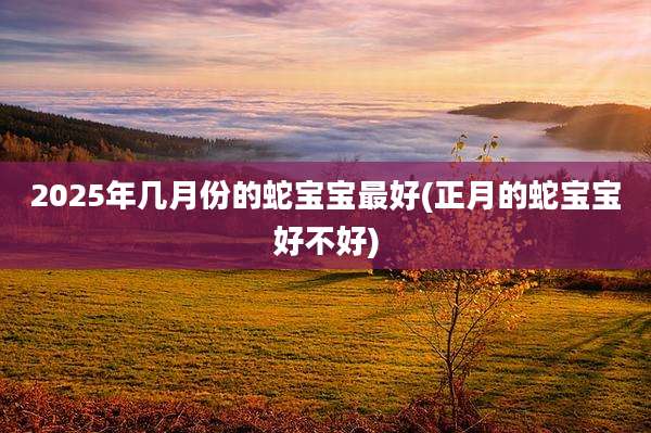 2025年几月份的蛇宝宝最好(正月的蛇宝宝好不好)