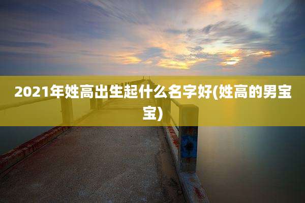 2021年姓高出生起什么名字好(姓高的男宝宝)