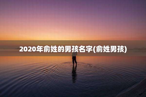 2020年俞姓的男孩名字(俞姓男孩)