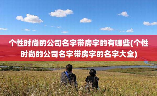 个性时尚的公司名字带房字的有哪些(个性时尚的公司名字带房字的名字大全)