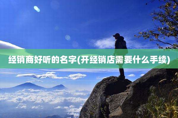经销商好听的名字(开经销店需要什么手续)