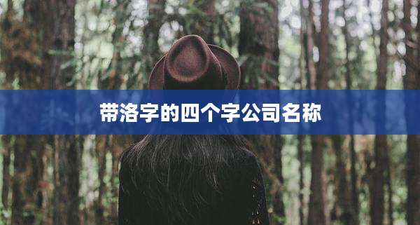 带洛字的四个字公司名称