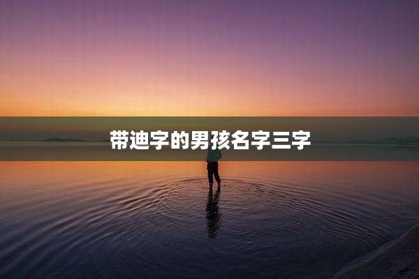 带迪字的男孩名字三字