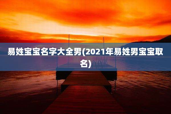易姓宝宝名字大全男(2021年易姓男宝宝取名)