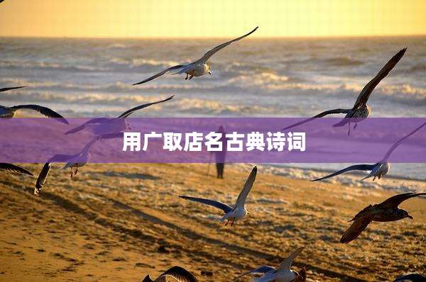 用广取店名古典诗词