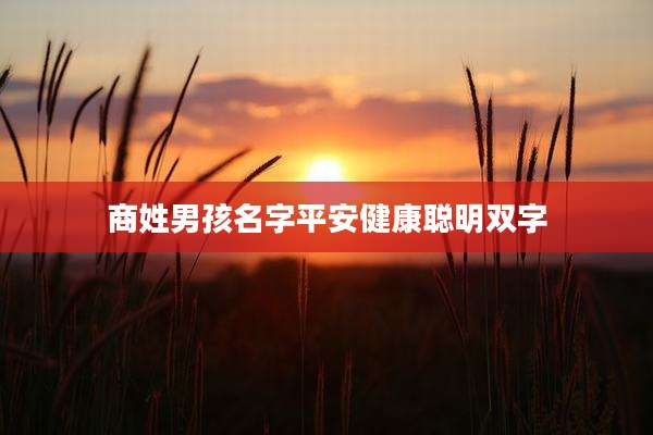 商姓男孩名字平安健康聪明双字
