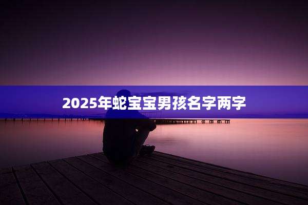 2025年蛇宝宝男孩名字两字