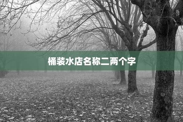 桶装水店名称二两个字