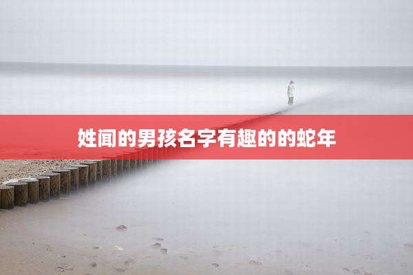 姓闻的男孩名字有趣的的蛇年