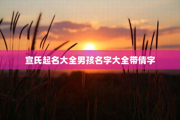 宣氏起名大全男孩名字大全带倩字