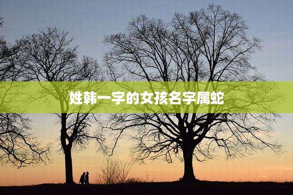 姓韩一字的女孩名字属蛇