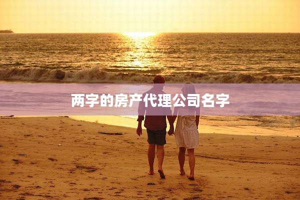 两字的房产代理公司名字