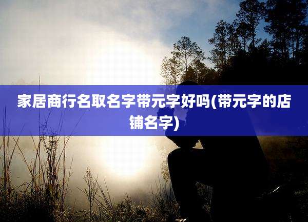 家居商行名取名字带元字好吗(带元字的店铺名字)
