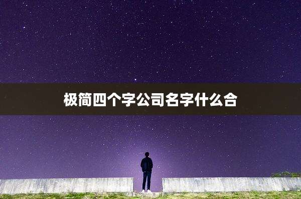 极简四个字公司名字什么合