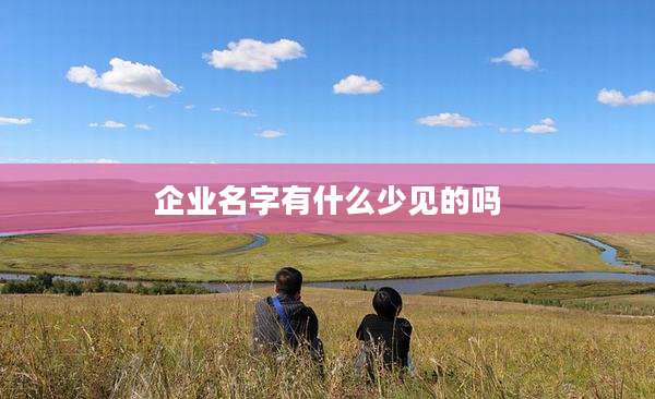 企业名字有什么少见的吗