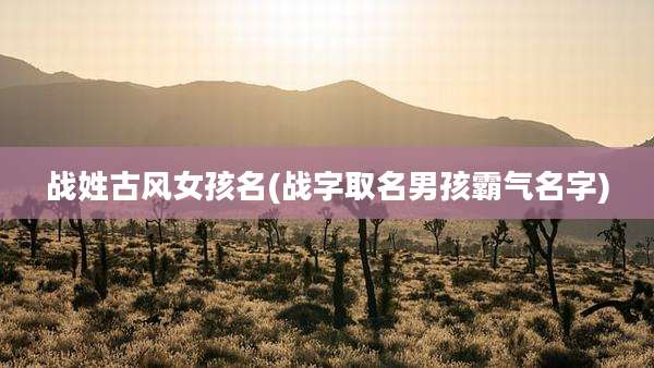 战姓古风女孩名(战字取名男孩霸气名字)