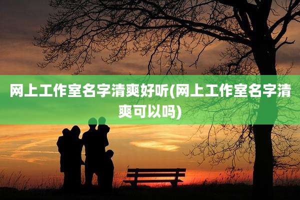 网上工作室名字清爽好听(网上工作室名字清爽可以吗)