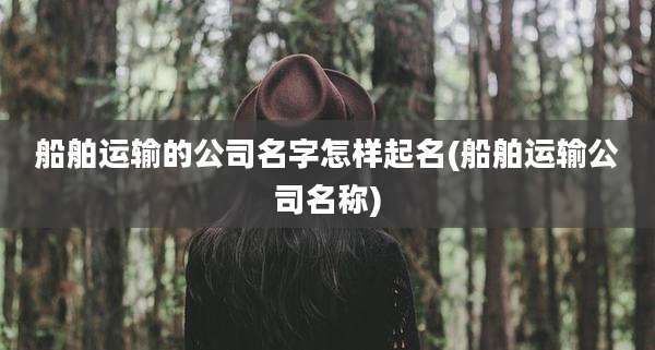 船舶运输的公司名字怎样起名(船舶运输公司名称)