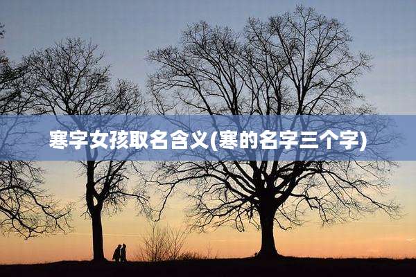 寒字女孩取名含义(寒的名字三个字)