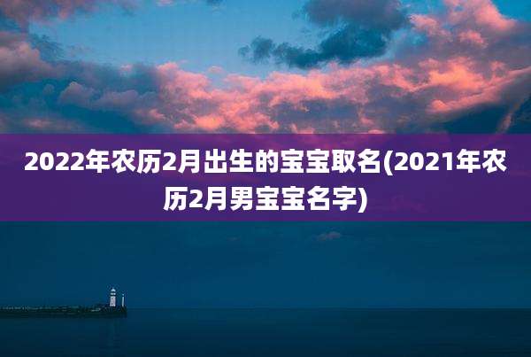 2022年农历2月出生的宝宝取名(2021年农历2月男宝宝名字)