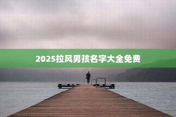 2025拉风男孩名字大全免费