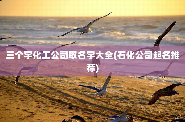 三个字化工公司取名字大全(石化公司起名推荐)
