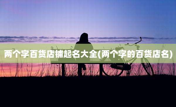 两个字百货店铺起名大全(两个字的百货店名)