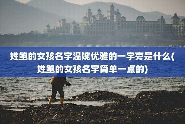 姓鲍的女孩名字温婉优雅的一字旁是什么(姓鲍的女孩名字简单一点的)
