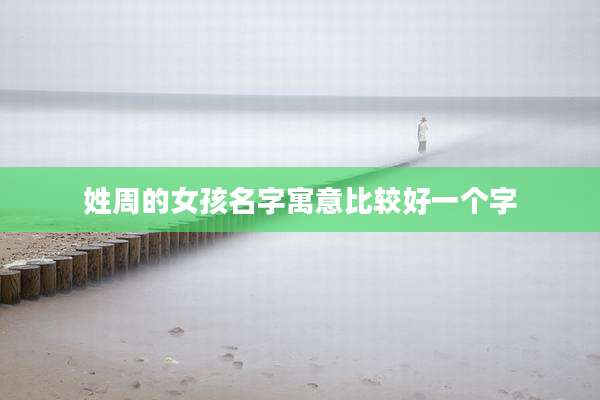 姓周的女孩名字寓意比较好一个字