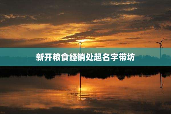 新开粮食经销处起名字带坊