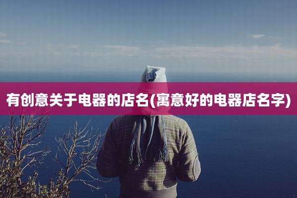 有创意关于电器的店名(寓意好的电器店名字)