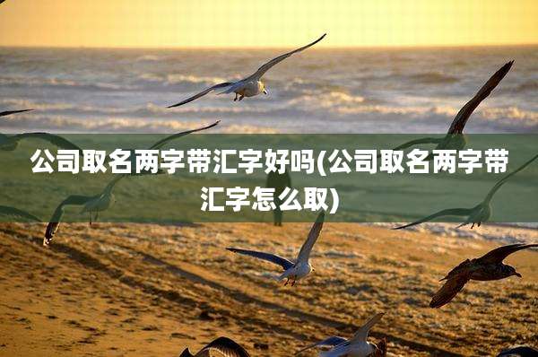 公司取名两字带汇字好吗(公司取名两字带汇字怎么取)