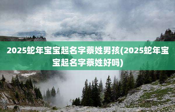 2025蛇年宝宝起名字蔡姓男孩(2025蛇年宝宝起名字蔡姓好吗)
