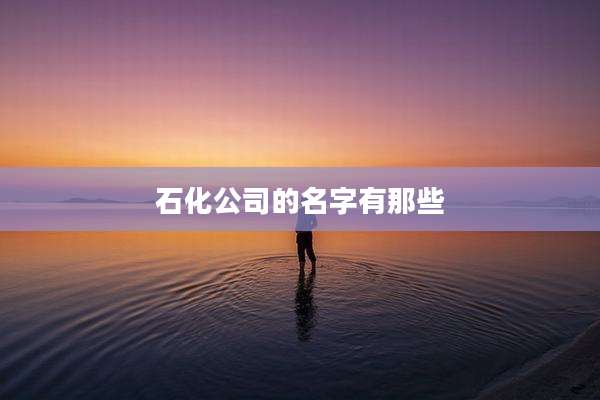 石化公司的名字有那些
