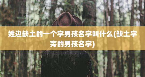 姓边缺土的一个字男孩名字叫什么(缺土字旁的男孩名字)