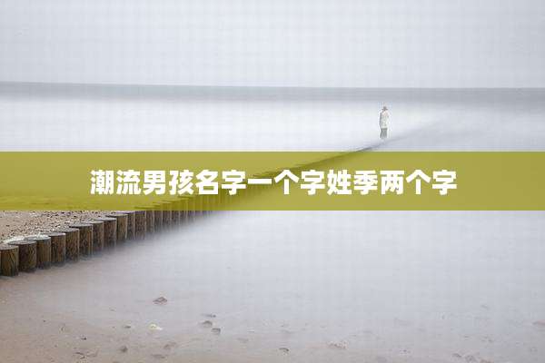 潮流男孩名字一个字姓季两个字