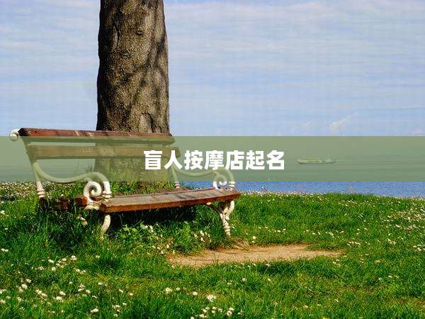 盲人按摩店起名