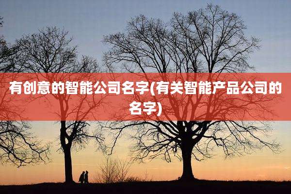 有创意的智能公司名字(有关智能产品公司的名字)