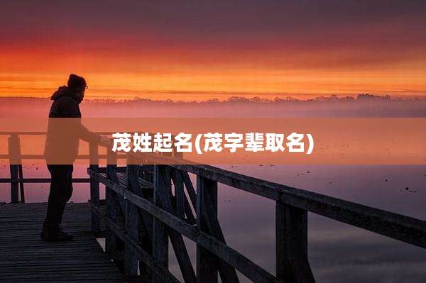 茂姓起名(茂字辈取名)
