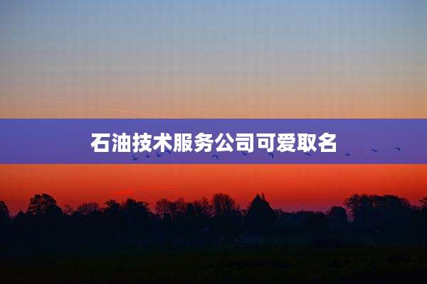 石油技术服务公司可爱取名